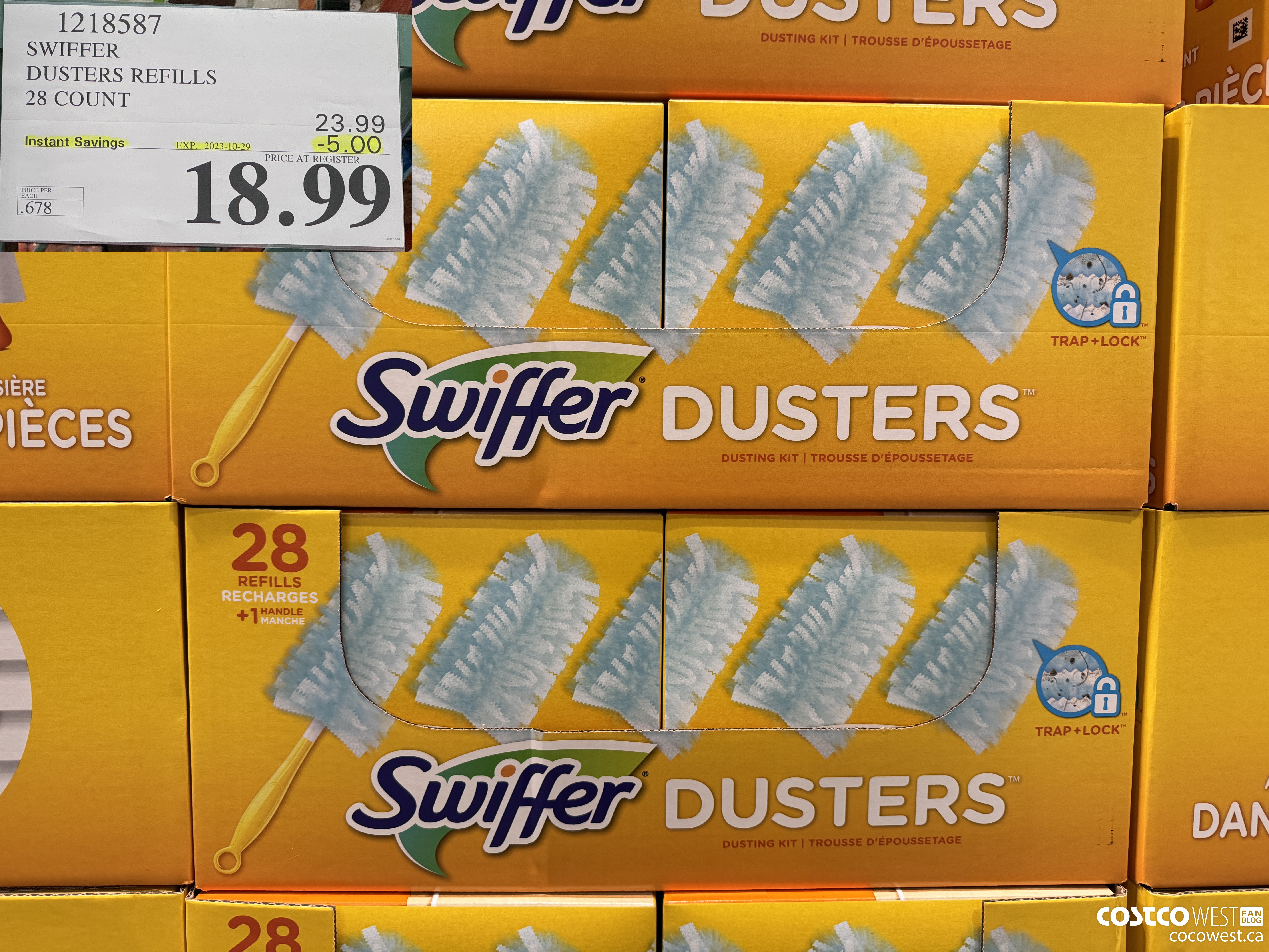 1218587 SWIFFER DUSTERS 28 COUNT ($5.00 INSTANT SAVINGS EXPIRES ON 2023-10-29) $18.99
