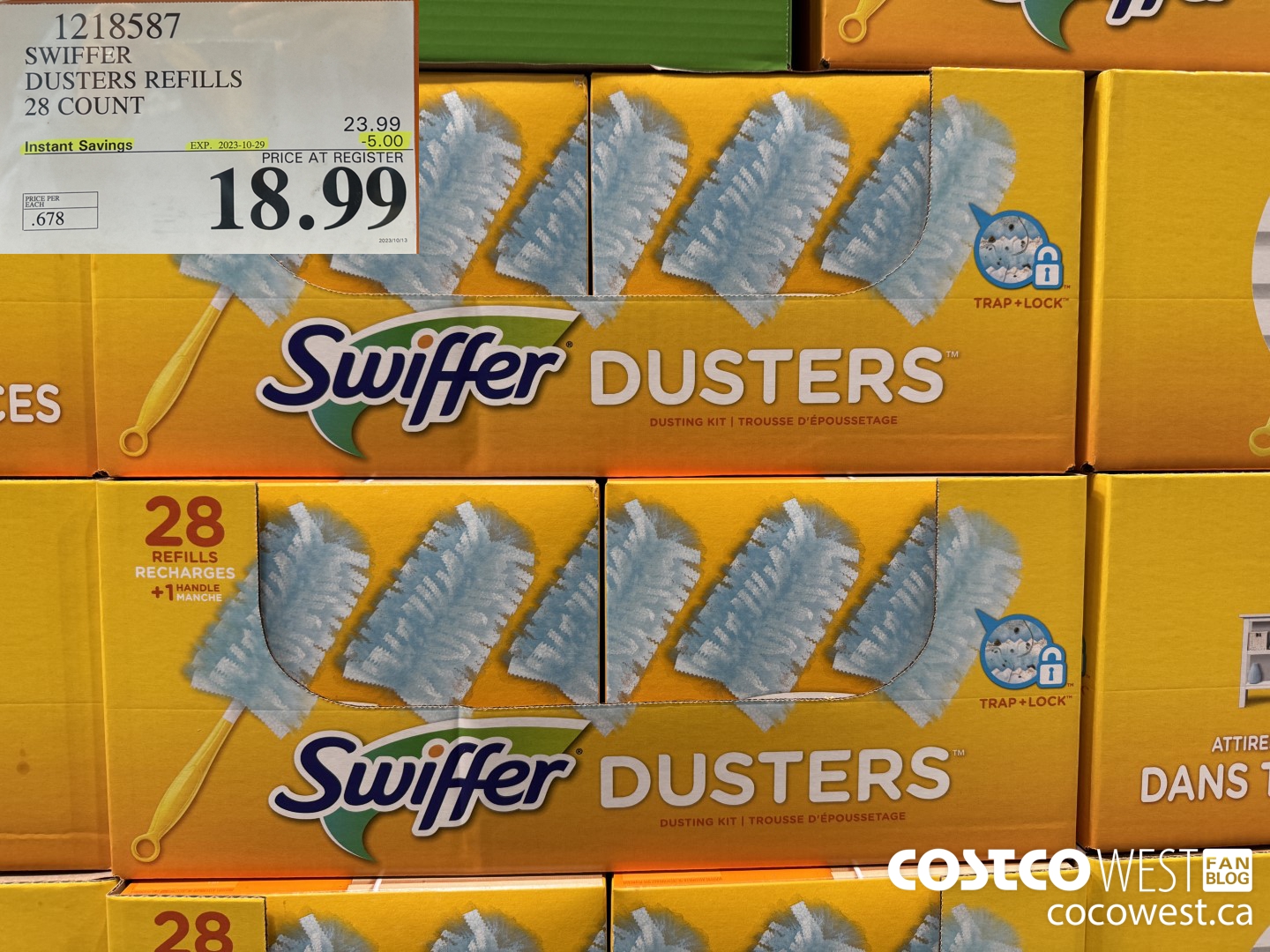 1218587 SWIFFER DUSTERS 28 COUNT ($5.00 INSTANT SAVINGS EXPIRES ON 2023-10-29) $18.99