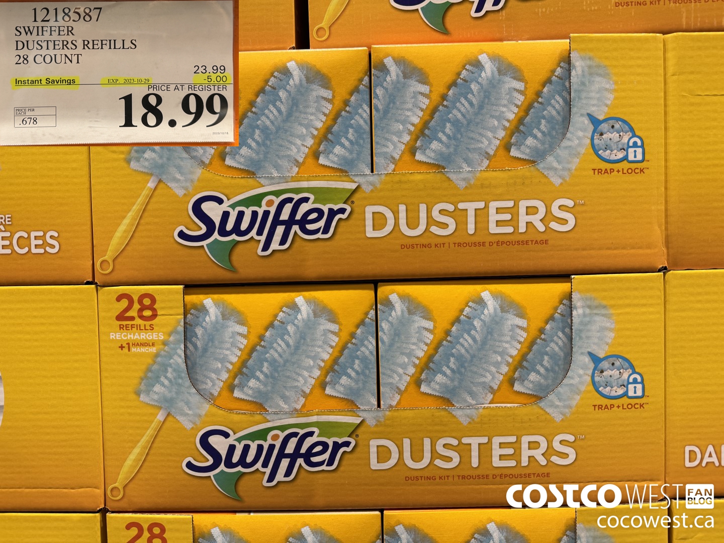 1218587 SWIFFER DUSTERS REFILLS 28 COUNT ($5.00 INSTANT SAVINGS EXPIRES ON 2023-10-29) $18.99