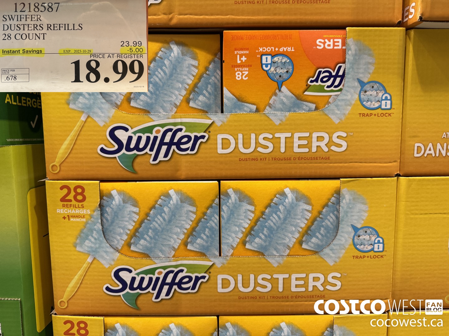 1218587 SWIFFER DUSTERS REFILLS 28 COUNT ($5.00 INSTANT SAVINGS EXPIRES ON 2023-10-29) $18.99