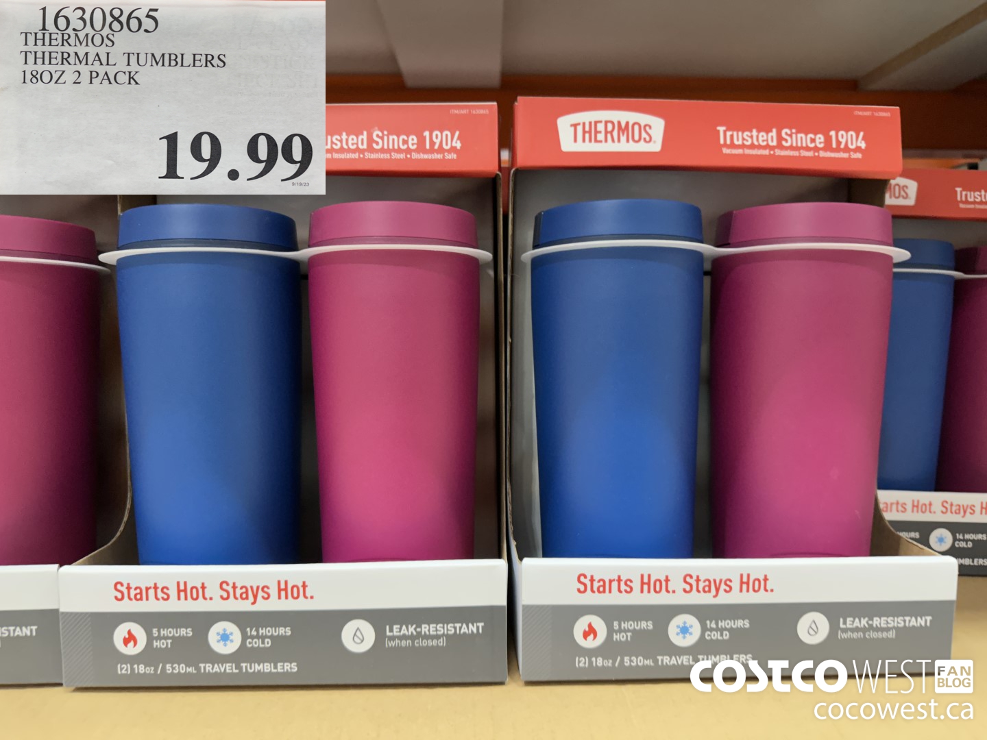 Costco Thermos Thermos Stainless Steel 18oz Travel Tumbler, 2-pack