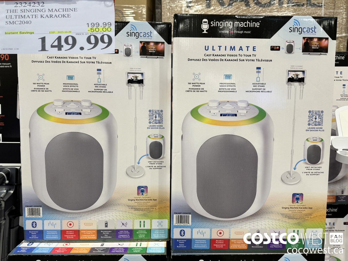 2324232 THE SINGING MACHINE ULTIMATE KARAOKE SMC2040 ($50.00 INSTANT SAVINGS EXPIRES ON 2023-10-29) $149.99