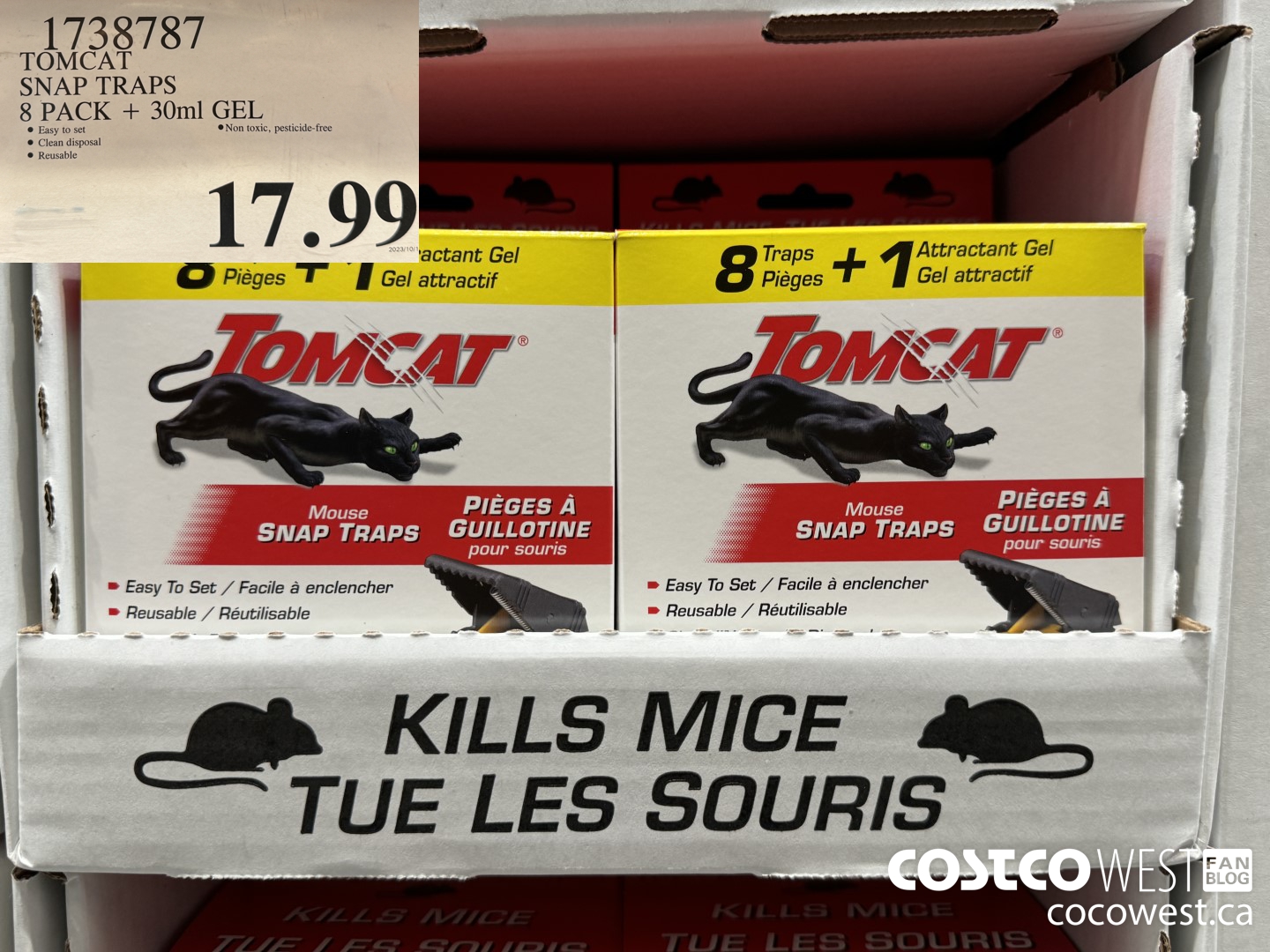 1738787 TOMCAT SNAP TRAPS 8 PACK + 30ML GEL $17.99