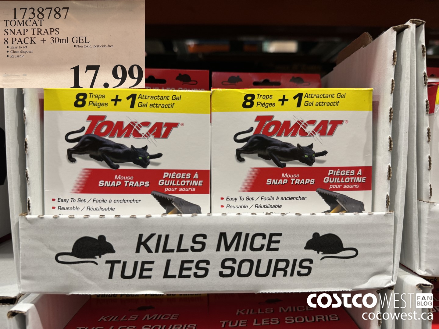 1738787 TOMCAT SNAP TRAPS 8 PACK + 30ML GEL $17.99