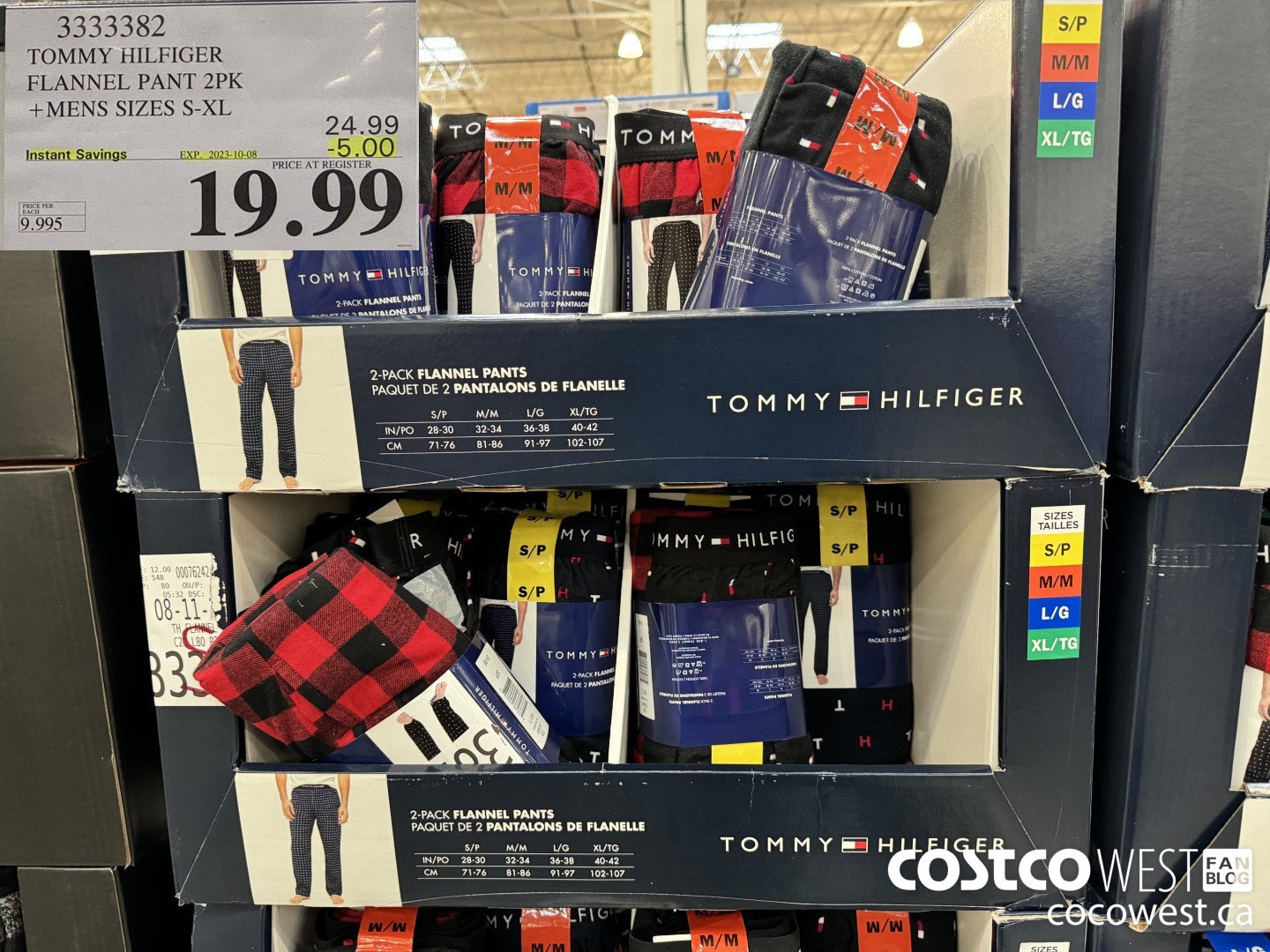 3333382 TOMMY HILFIGER FLANNEL PANT 2PK MENS SIZES S-XL ($5.00 INSTANT SAVINGS EXPIRES ON 2023-10-08) $19.99