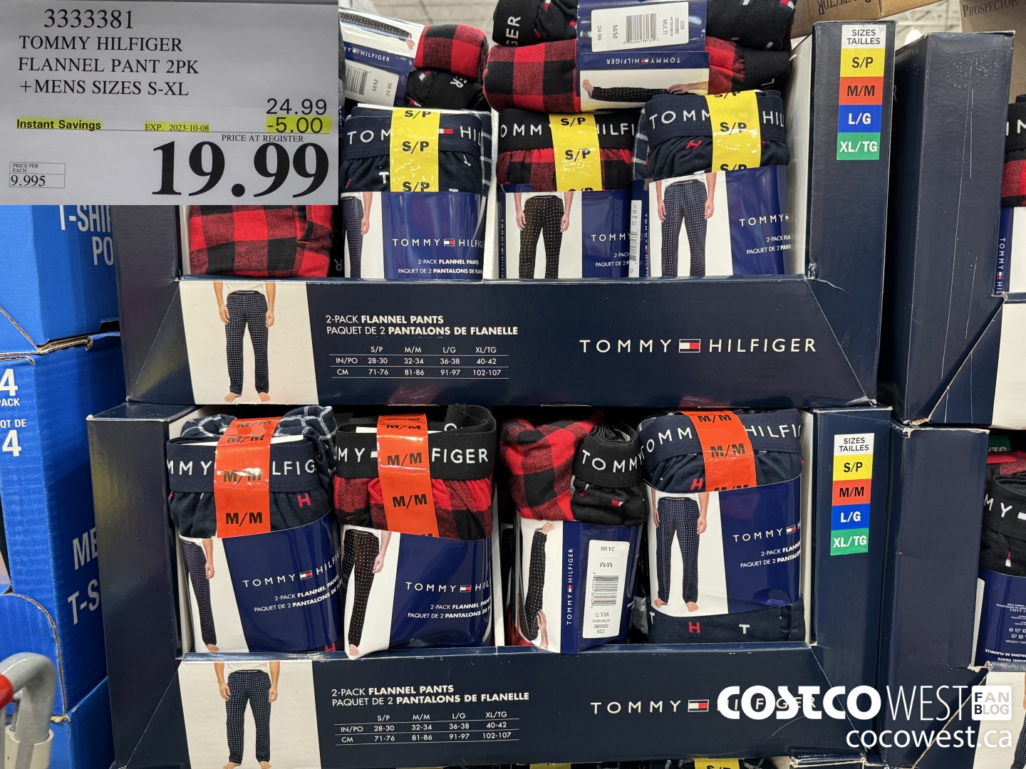 3333381 TOMMY HILFIGER FLANNEL PANT 2PK MENS SIZES S-XL ($5.00 INSTANT SAVINGS EXPIRES ON 2023-10-08) $19.99