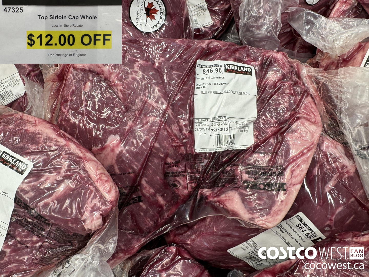 47325 TOP SIRLOIN CAP WHOLE ($12.00 INSTANT SAVINGS)