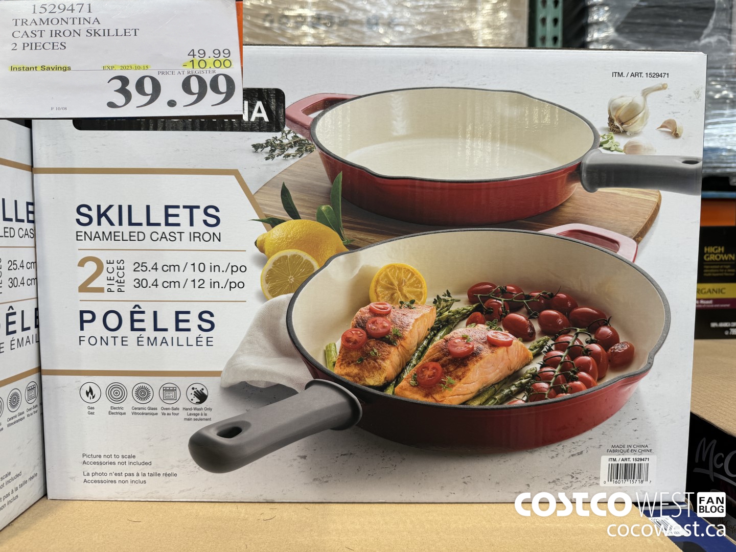 1529471 TRAMONTINA CAST IRON SKILLET 2 PIECES ($10.00 INSTANT SAVINGS EXPIRES ON 2023-10-15) $39.99