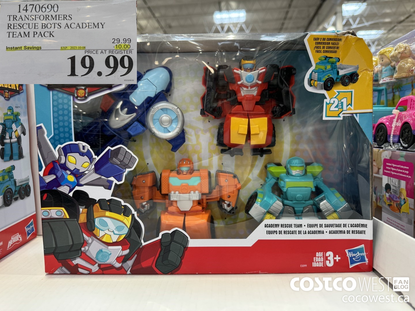1470690 TRANSFORERS RESCUE BOTS ACADEMY TEAM PACK ($10.00 INSTANT SAVINGS EXPIRES ON 2023-10-08) $19.99
