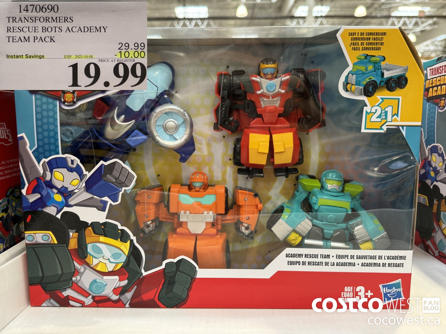 1470690 TRANSFORERS RESCUE BOTS ACADEMY TEAM PACK ($10.00 INSTANT SAVINGS EXPIRES ON 2023-10-08) $19.99