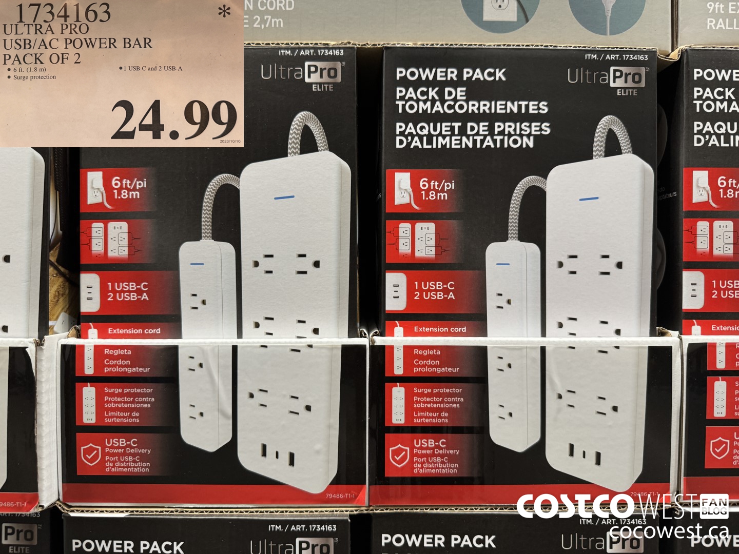 1734163 ULTRA PRO USB/AC POWER BAR PACK OF 2 $24.99