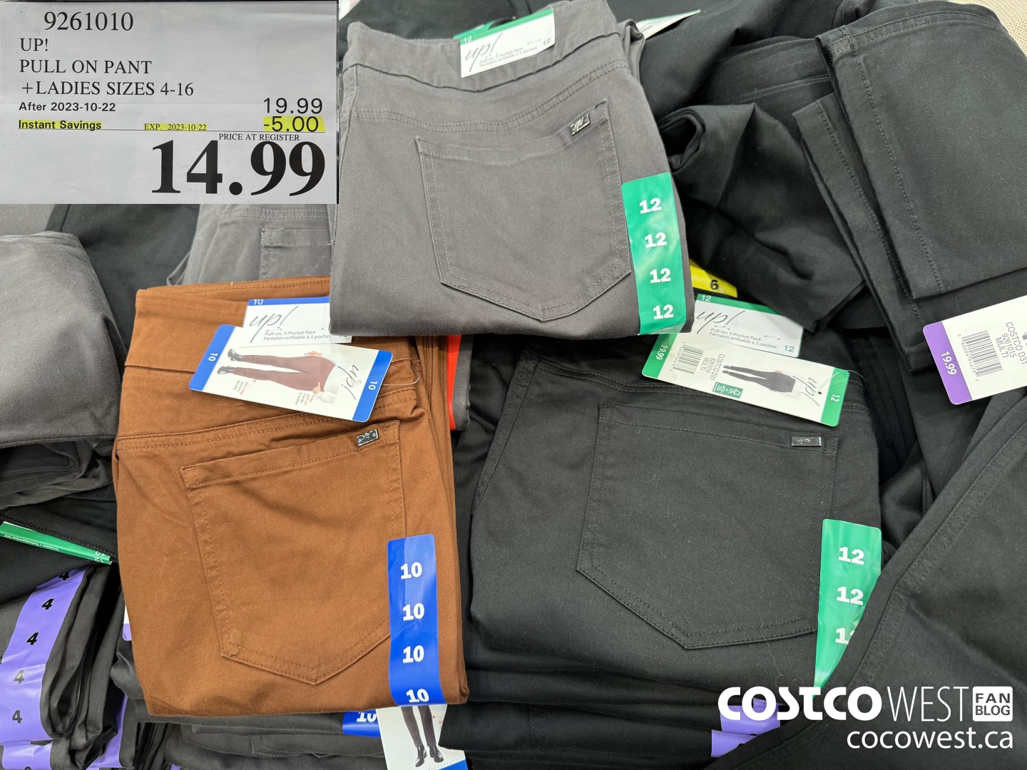 9261010 UP! PULL ON PANT LADIES SIZES 4-16 ($5.00 INSTANT SAVINGS EXPIRES ON 2023-10-22) $14.99