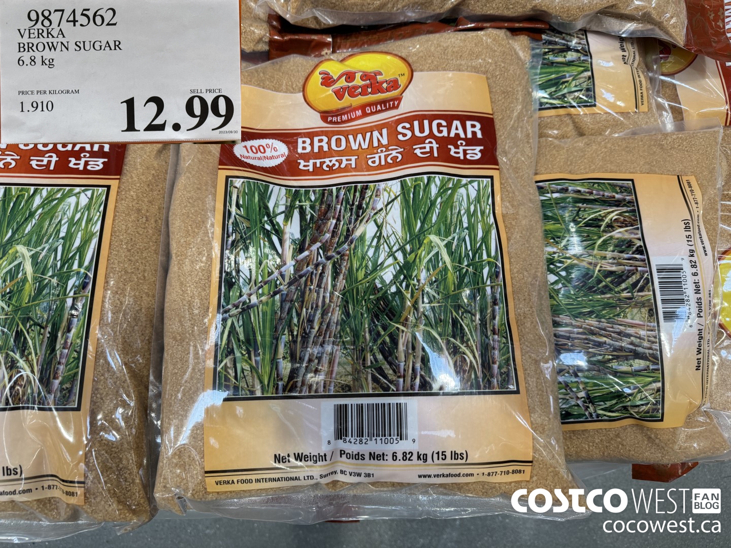 9874562 VERKA BROWN SUGAR 6.8KG $12.99