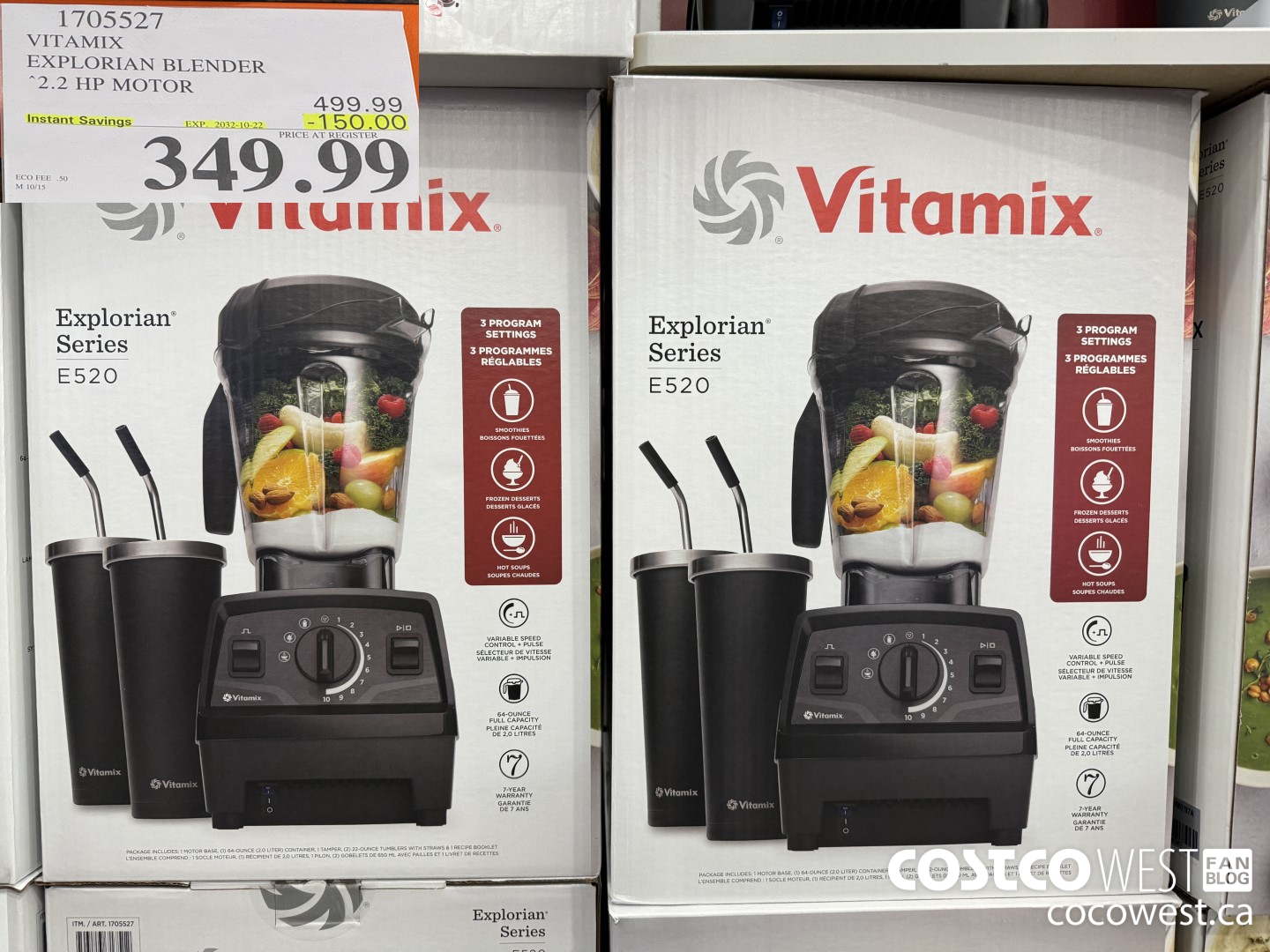 1705527 VITAMIX EXPLORIAN BLENDER 2.2 HP MOTOR ($150.00 INSTANT SAVINGS EXPIRES ON 2023-10-22) $349.99