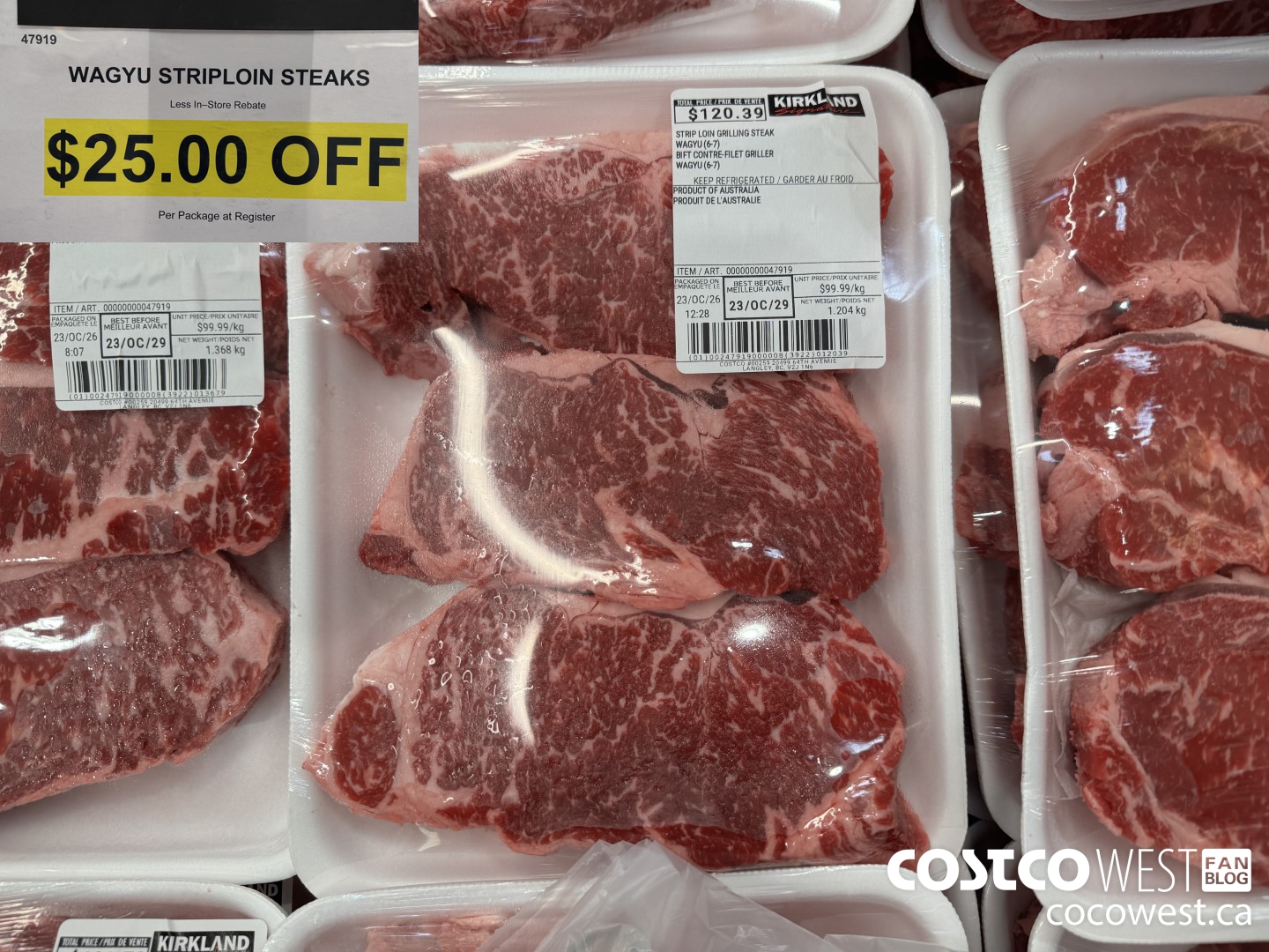 47919 WAGYU STRIPLOIN STEAKS ($25.00 INSTANT SAVINGS)