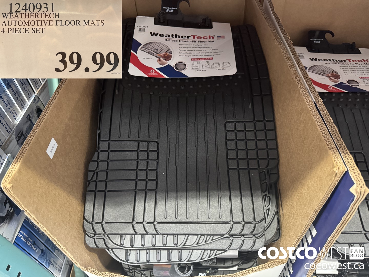 1240931 WEATHERTECH AUTOMOTIVE FLOOR MATS 4 PIECE SET $39.99