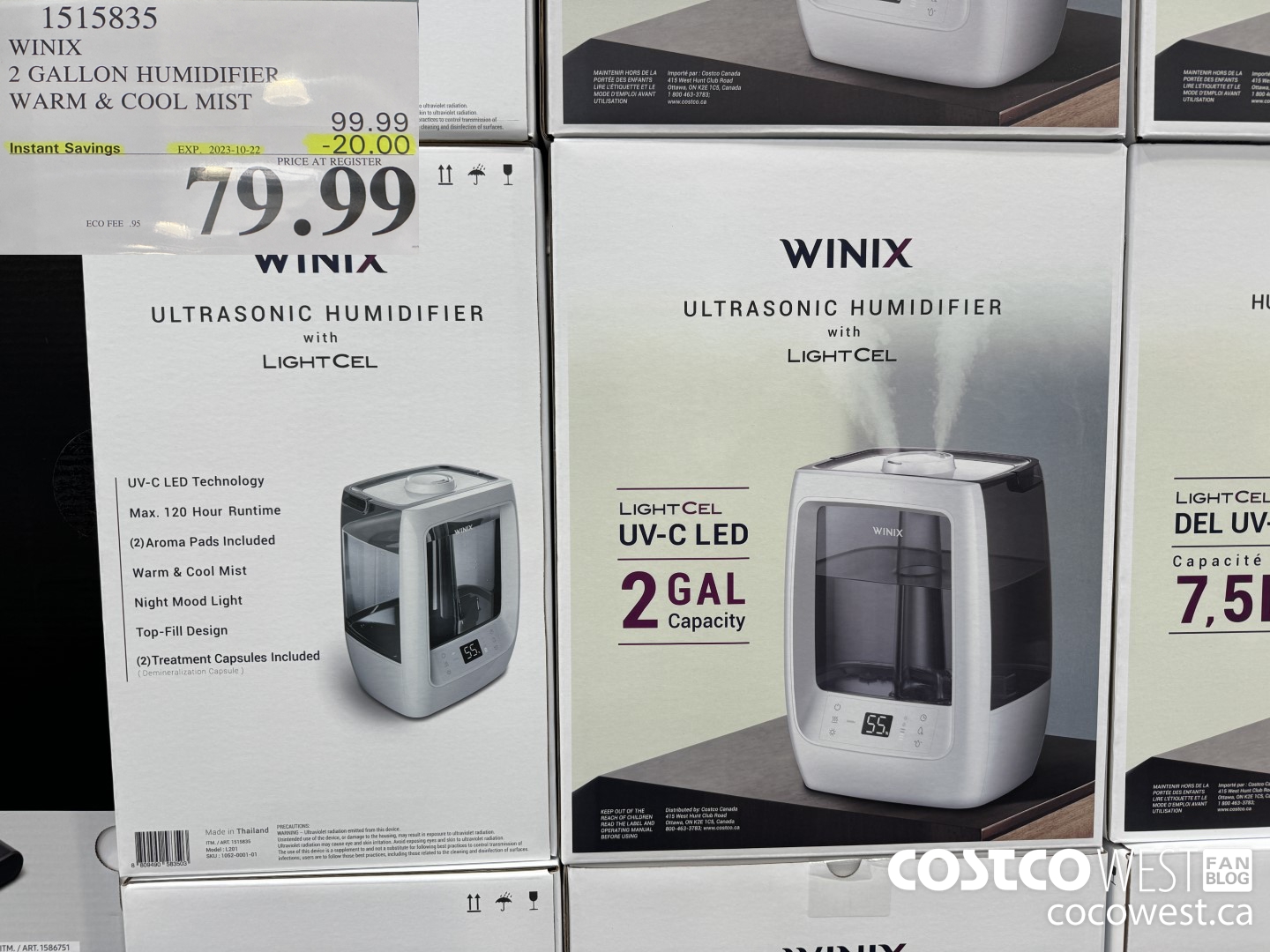 1515835 WINIX 7 GALLON HUMIDIFERIER WARM & COOL MIST  ($20.00 INSTANT SAVINGS EXPIRES ON 2023-10-22) $79.99