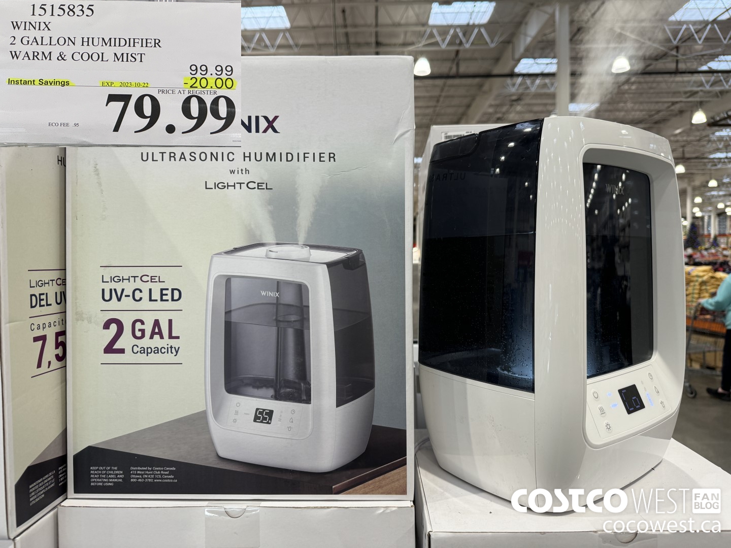 1515835 WINIX 7 GALLON HUMIDIFERIER WARM & COOL MIST  ($20.00 INSTANT SAVINGS EXPIRES ON 2023-10-22) $79.99