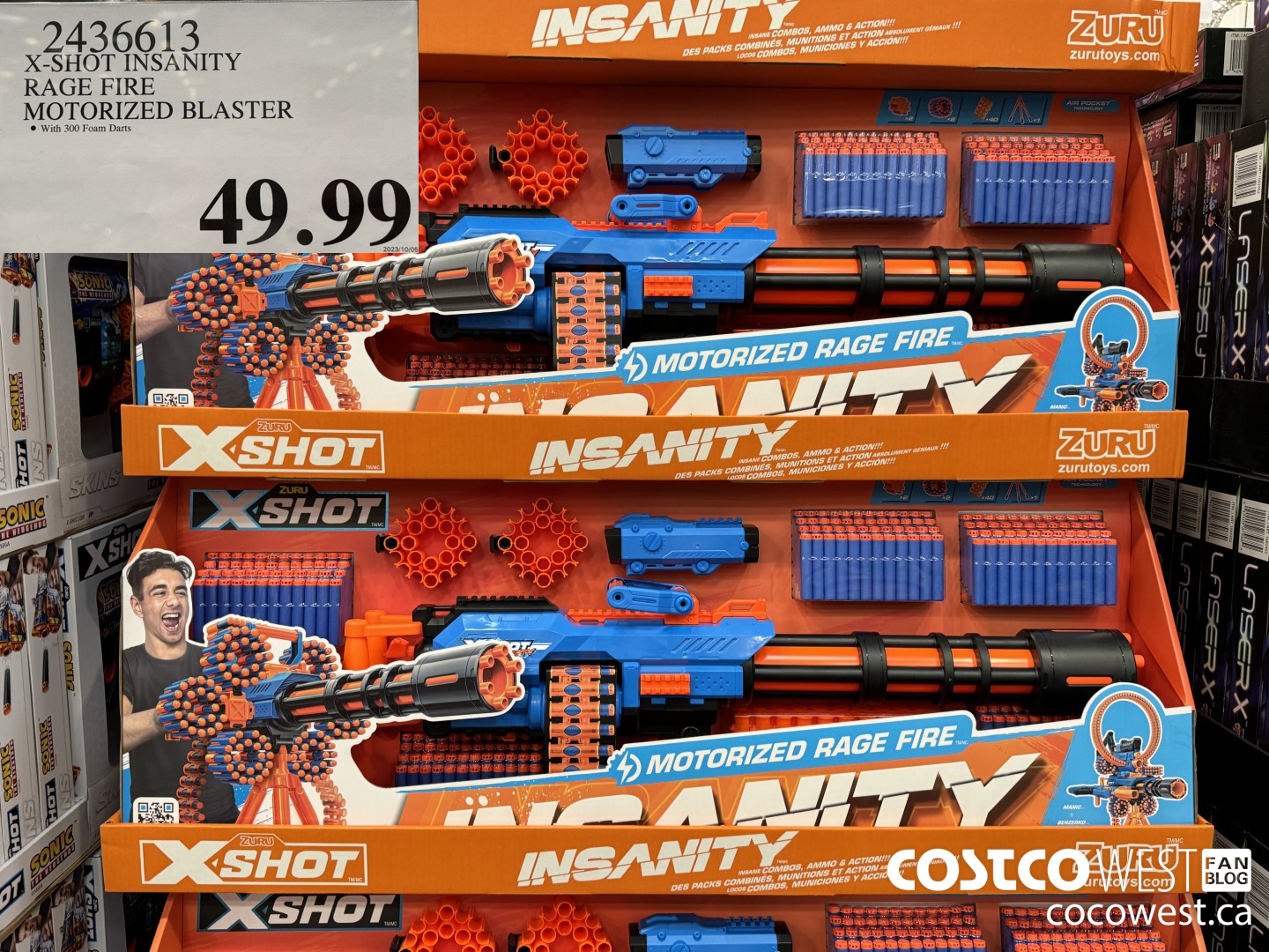 2436613 X-SHOT INSANITY RAGE FIRE MOTORIZED BLASTER $49.99