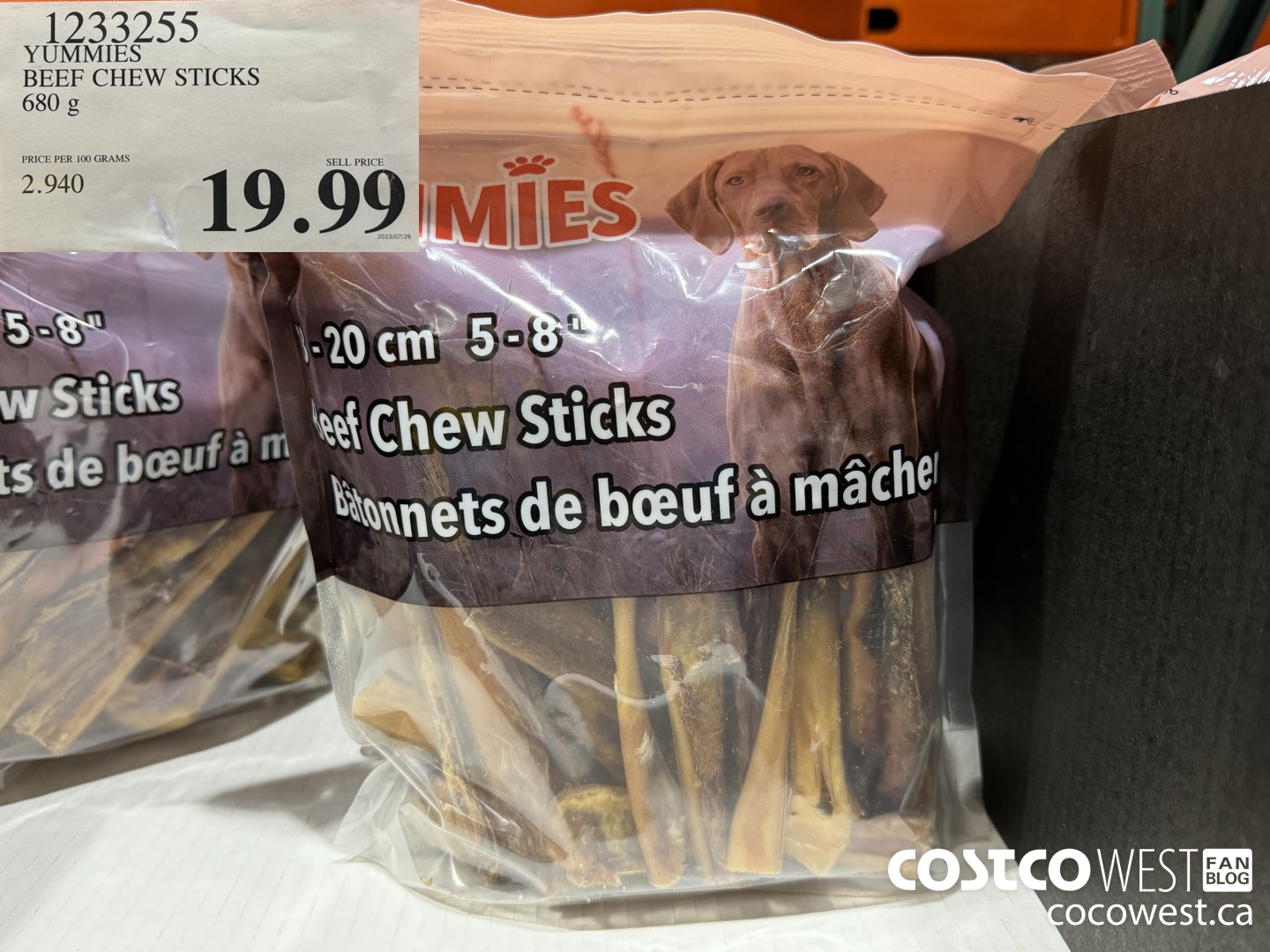 Yummies beef best sale chew sticks costco