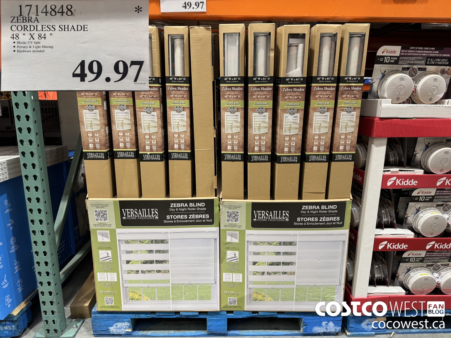 1714848 ZEBRA CORDLESS SHADE 48