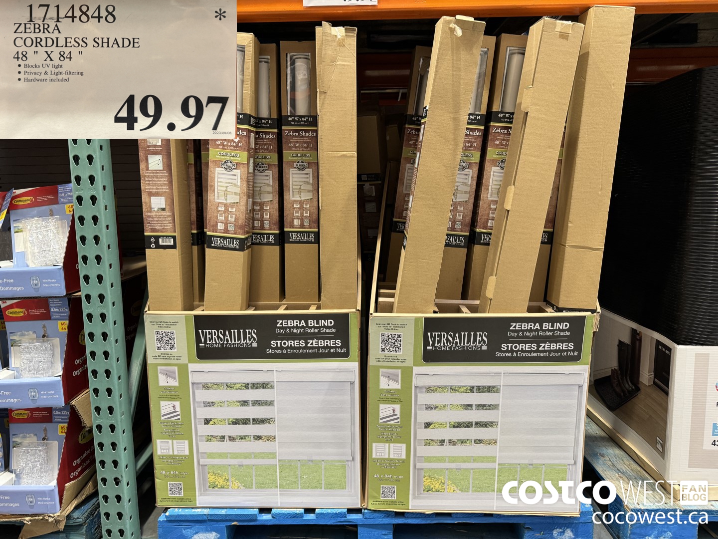 1714848 ZEBRA CORDLESS SHADE 48