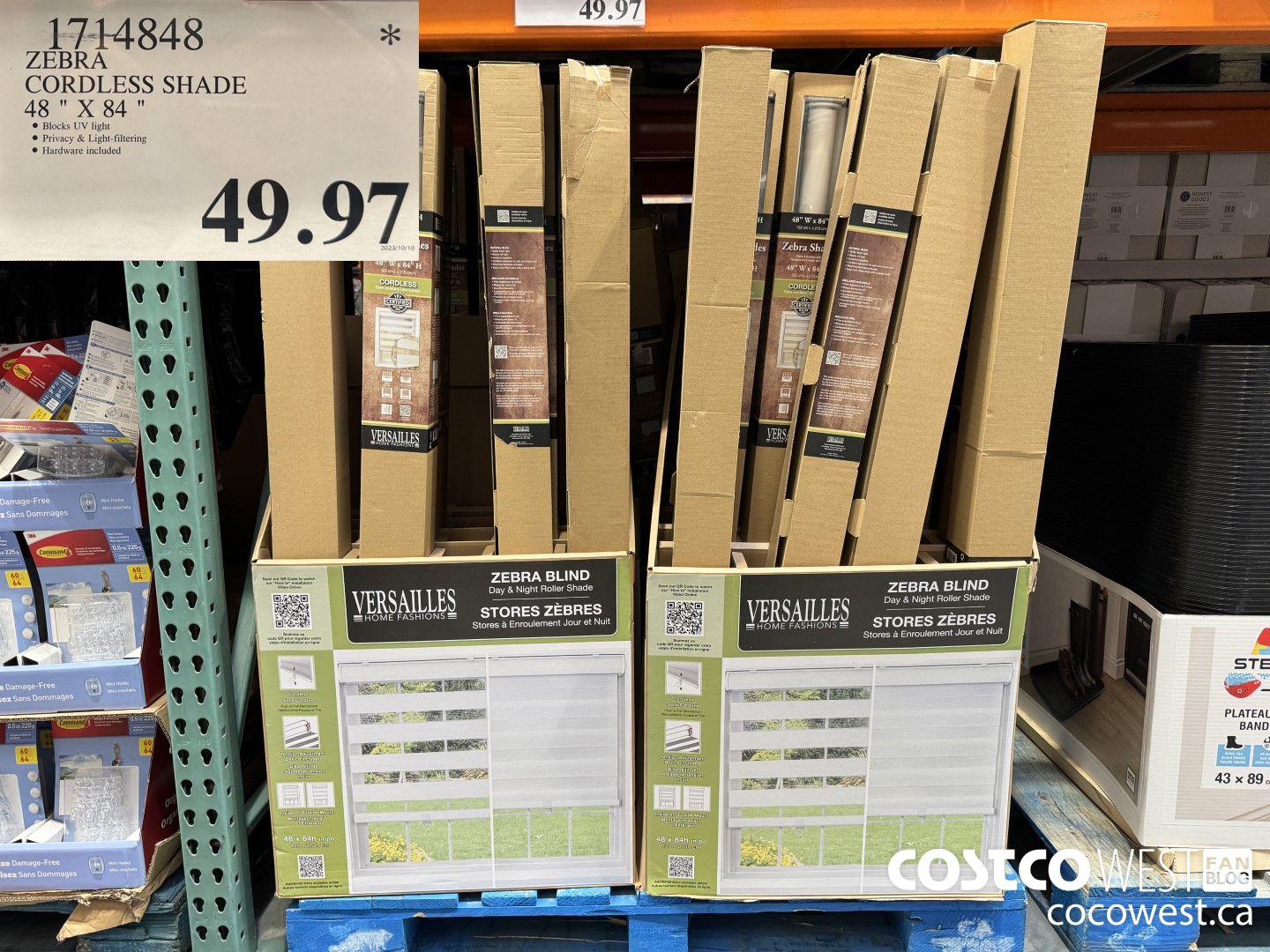 1714848 ZEBRA CORDLESS SHADE 48