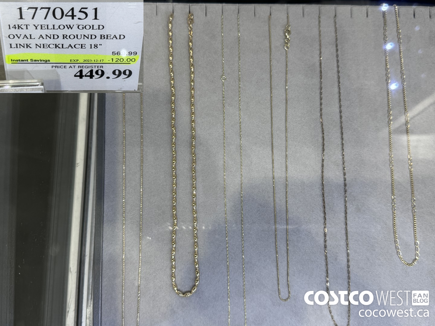 1770451 14KT YELLOW GOLD OVAL AND ROUND BEAD LINK NECKLACE 18