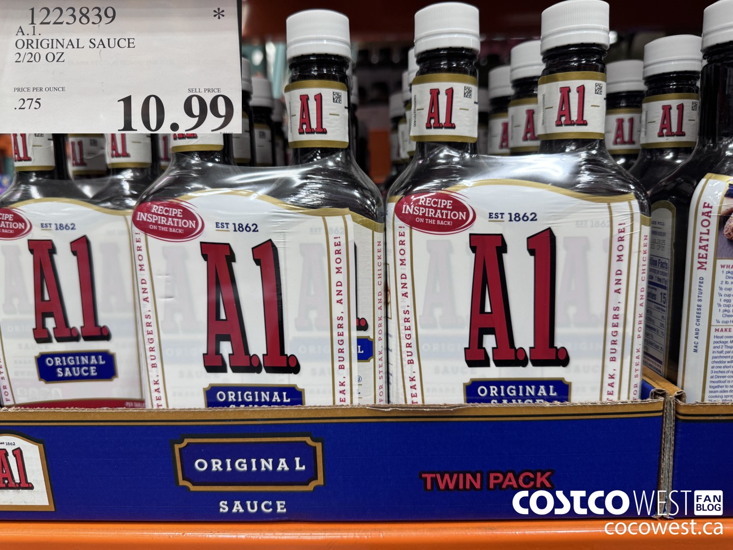 1223839 A.1. ORIGINAL SAUCE 2/20 OZ $10.99