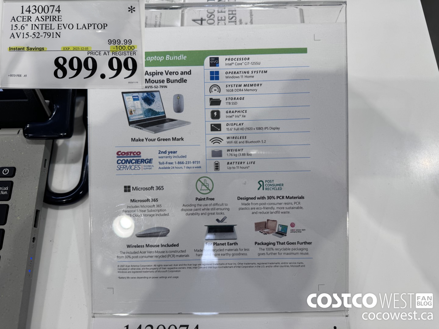 1430074 ACER ASPIRE 15.6