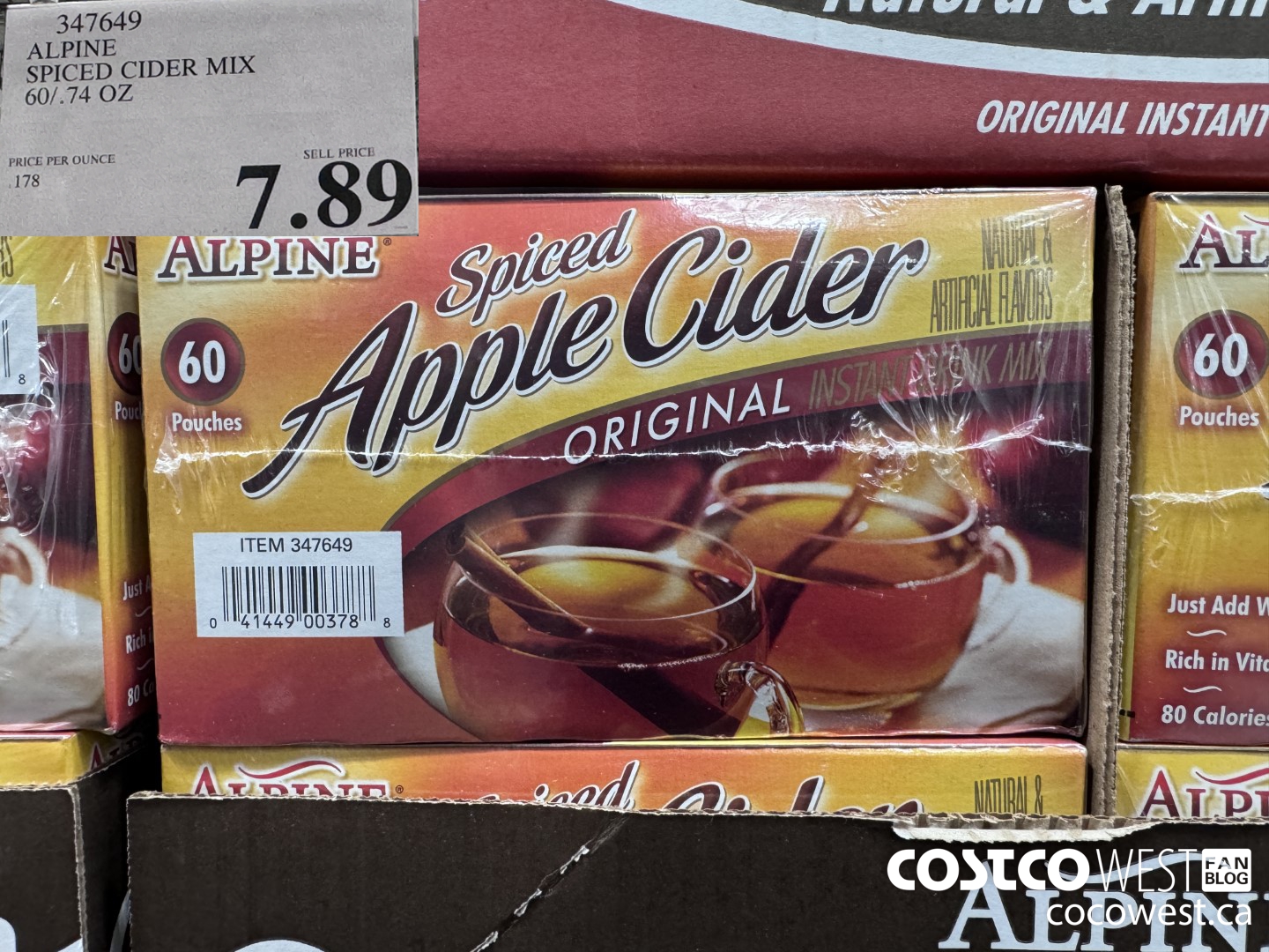 347649 ALPINE SPICED CIDER MIX 60/.74 OZ $7.89
