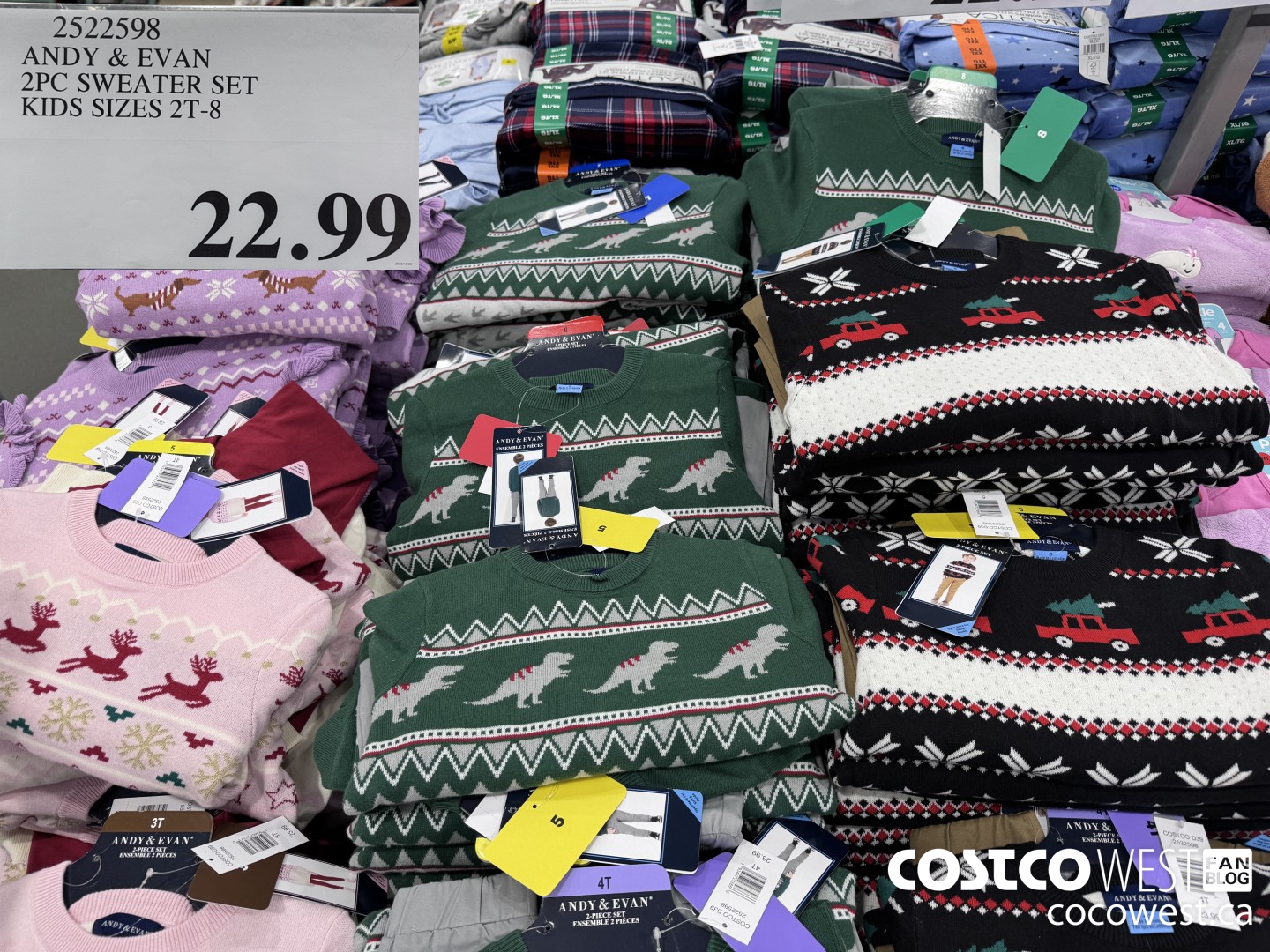 2522598 ANDY & EVAN 2PC SWEATER SET KIDS SIZES 2T-8 $22.99