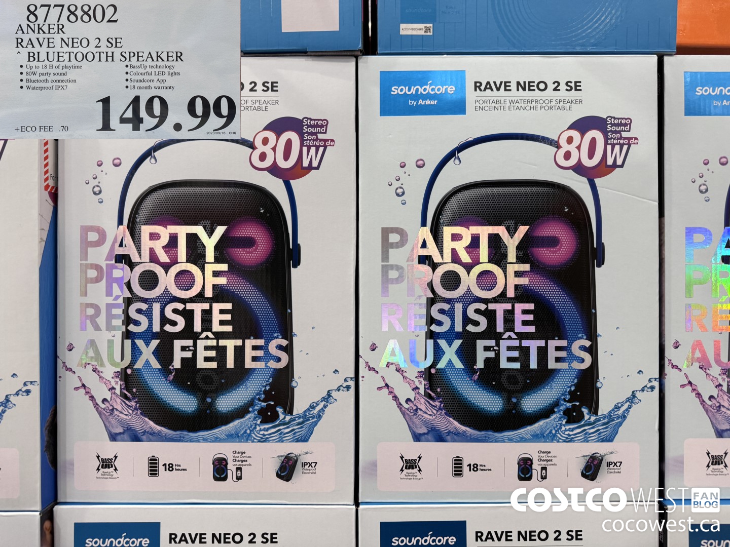 8778802 ANKER RAVE NEO 2 SE BLUETOOTH SPEAKER $149.99