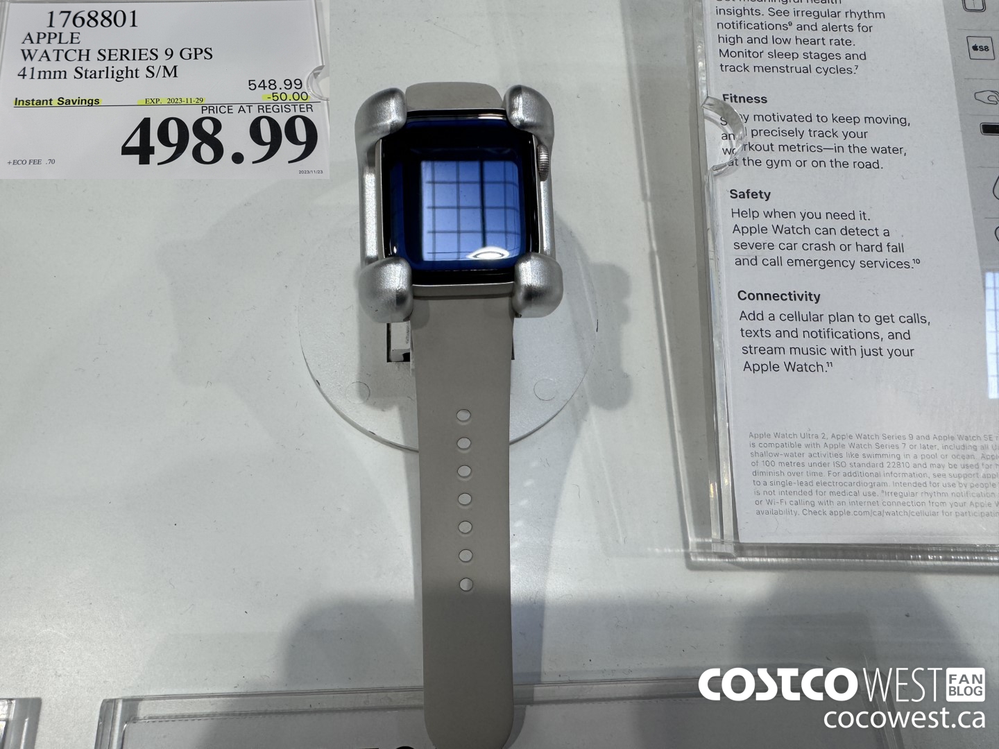 1768801 APPLE WATCH SERIES 8 GPS 41MM STARLIGHT S/M ($50.00 INSTANT SAVINGS EXPIRES ON 2023-11-29) $498.99