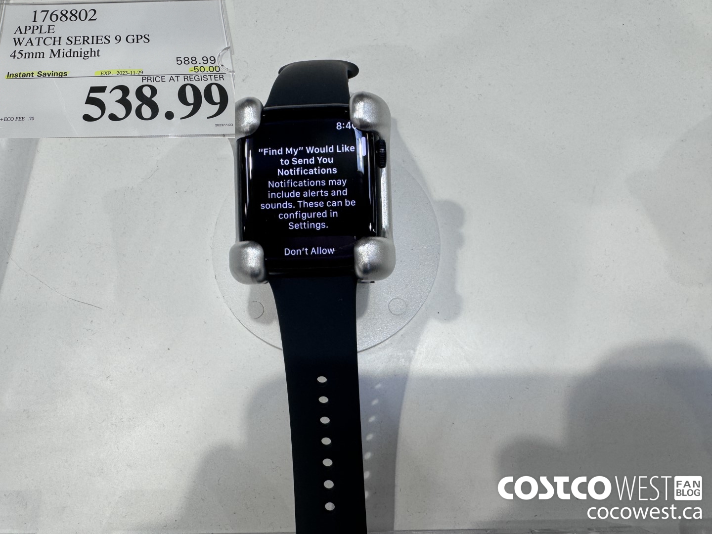 1768802 APPLE WATCH SERIES 9 GPS 45MM MIDNIGHT ($50.00 INSTANT SAVINGS EXPIRES ON 2023-11-29) $538.99