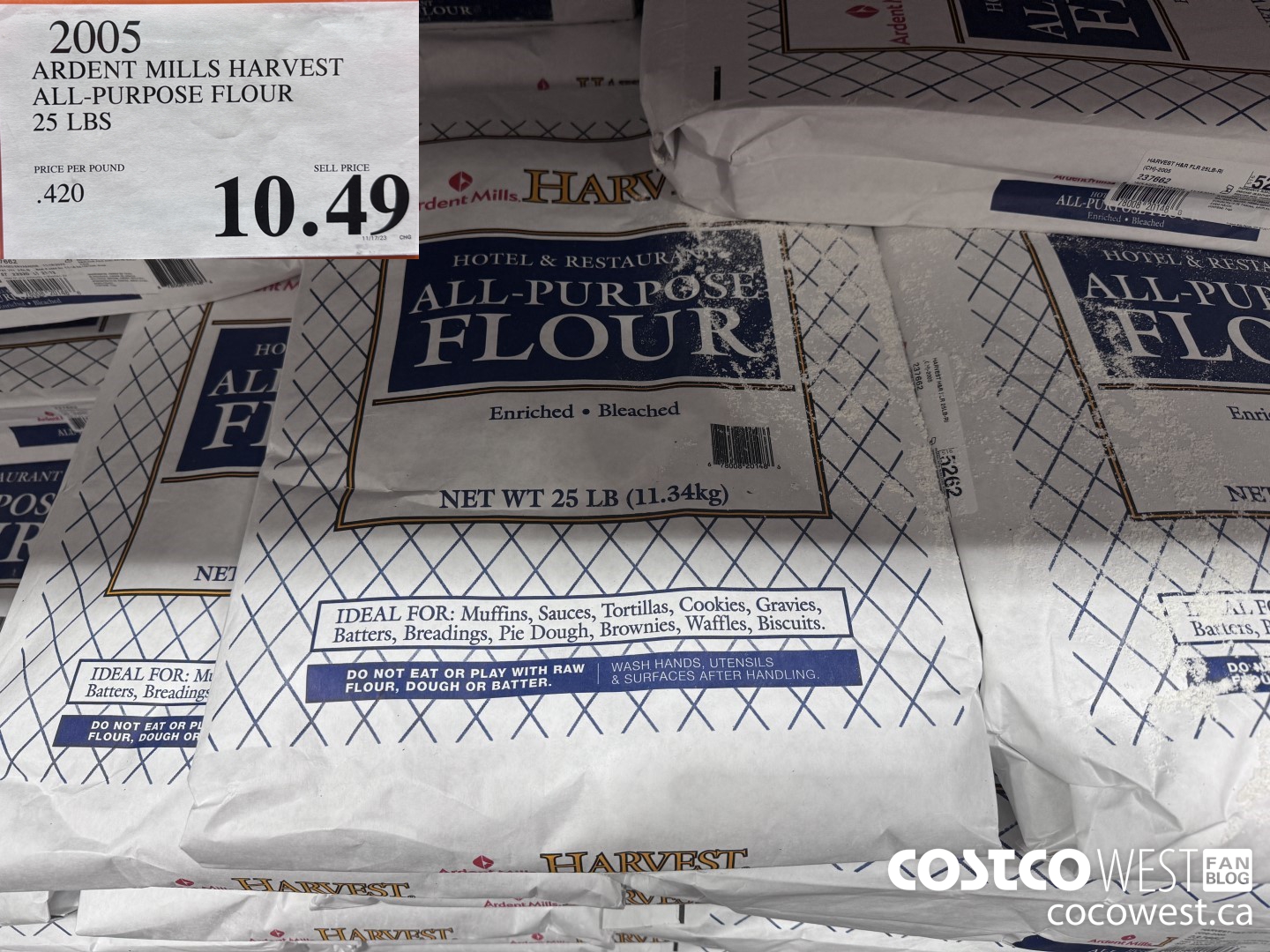 2005 ARDENT MILLS HARVEST ALL-PURPOSE FLOUR 25 LBS $10.49
