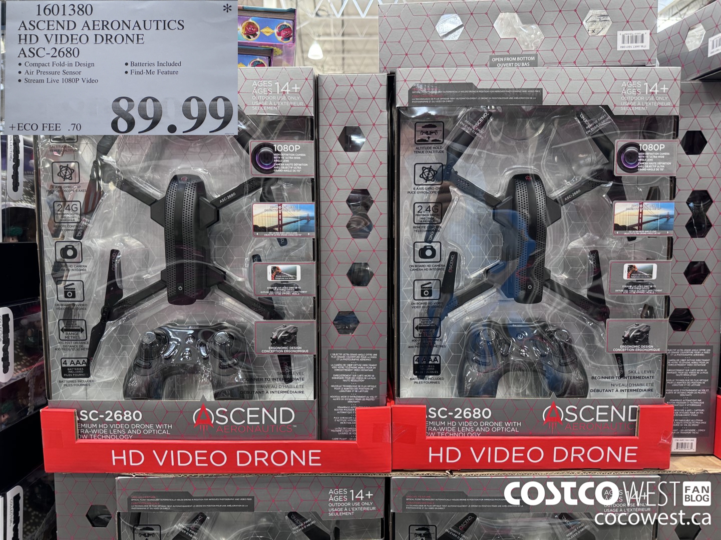 1601380 ASCEND AERONAUTICS HD VIDEO DRONE ASC-2680 $89.99