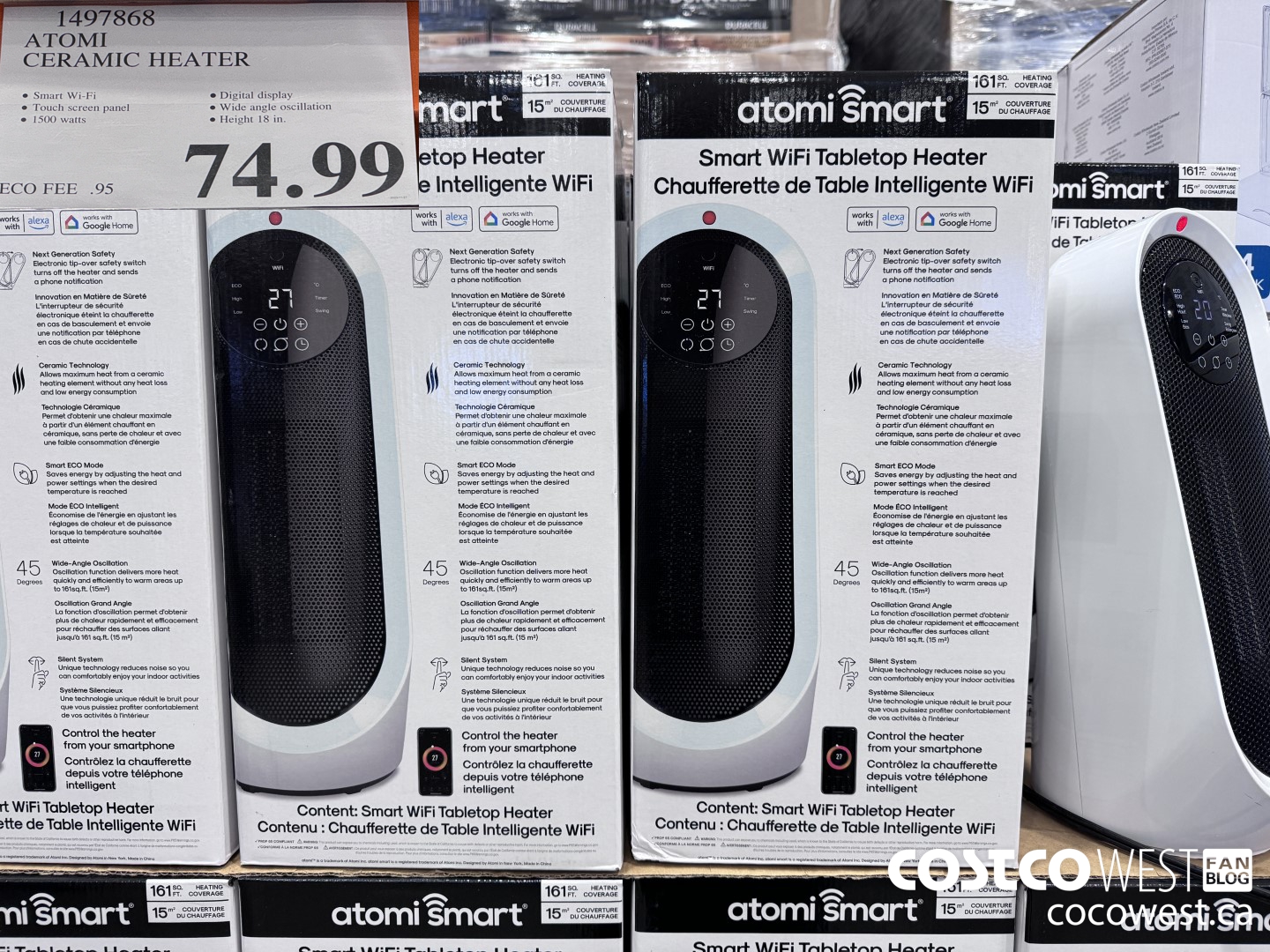 1497868 ATOMI CERAMIC HEATER $74.99