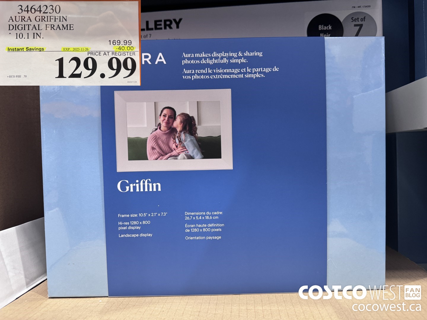 3464230 AURA GRIFFIN DIGITAL FRAME 10.1 IN ($40.00 INSTANT SAVINGS EXPIRES ON 2023-11-26) $129.99