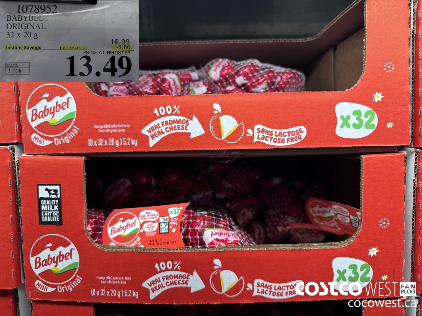 1078952 BABYBEL ORIGINAL 32 X 20G ($3.50 INSTANT SAVINGS EXPIRES ON 2023-11-12) $13.49
