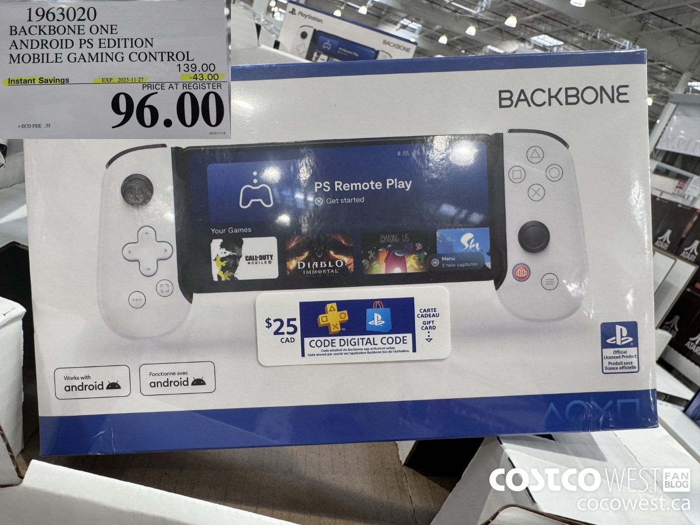 1963020 BACKBONE ONE ANDROID PS EDITION MOBILE GAMING CONTROL ($43.00 INSTANT SAVINGS EXPIRES ON 2023-11-27) $96.00