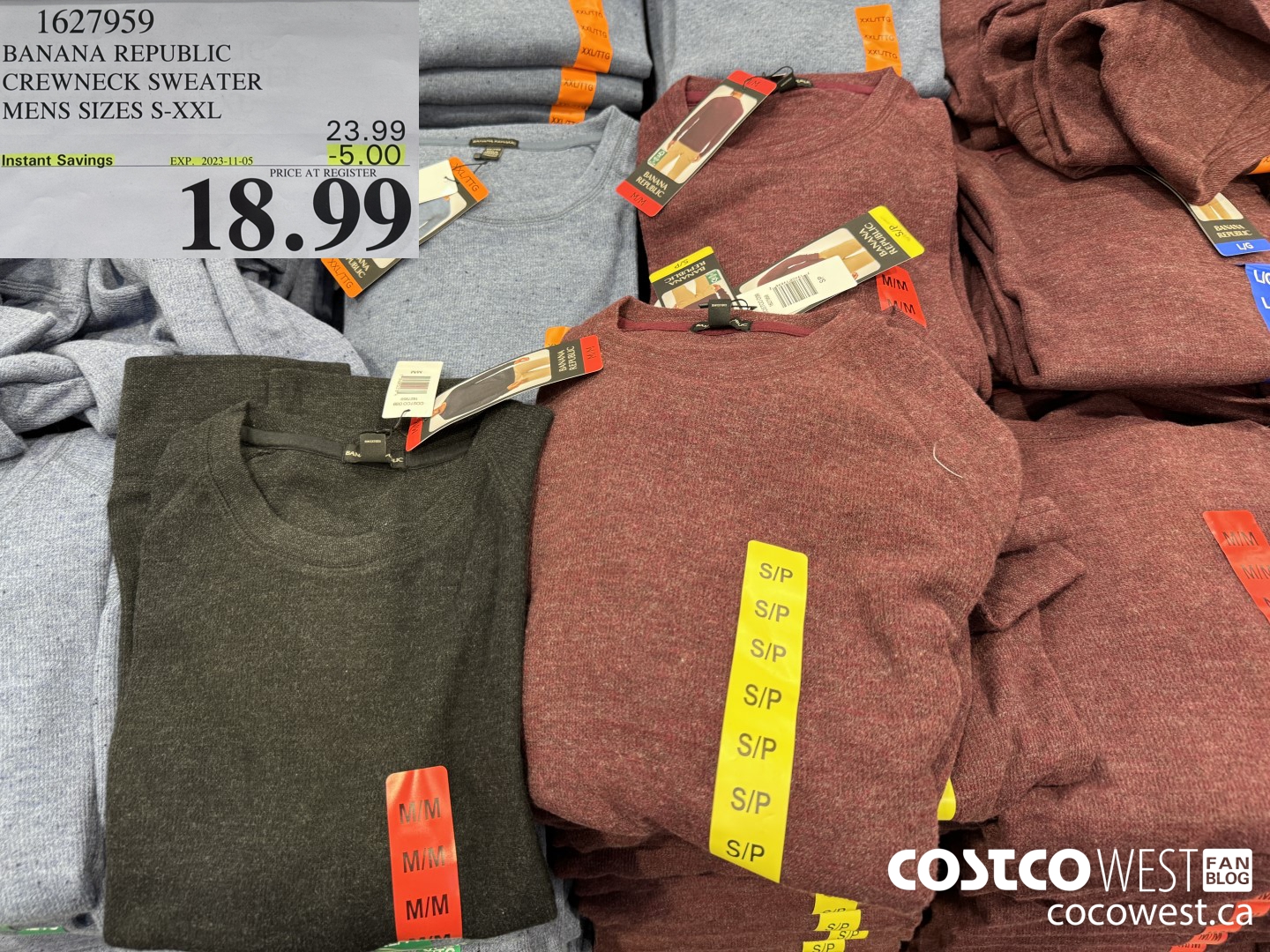 1627959 BANANA REPUBLIC CREWNECK SWEATER MENS SIZES S-XXL ($5.00 INSTANT SAVINGS EXPIRES ON 2023-11-05) $18.99