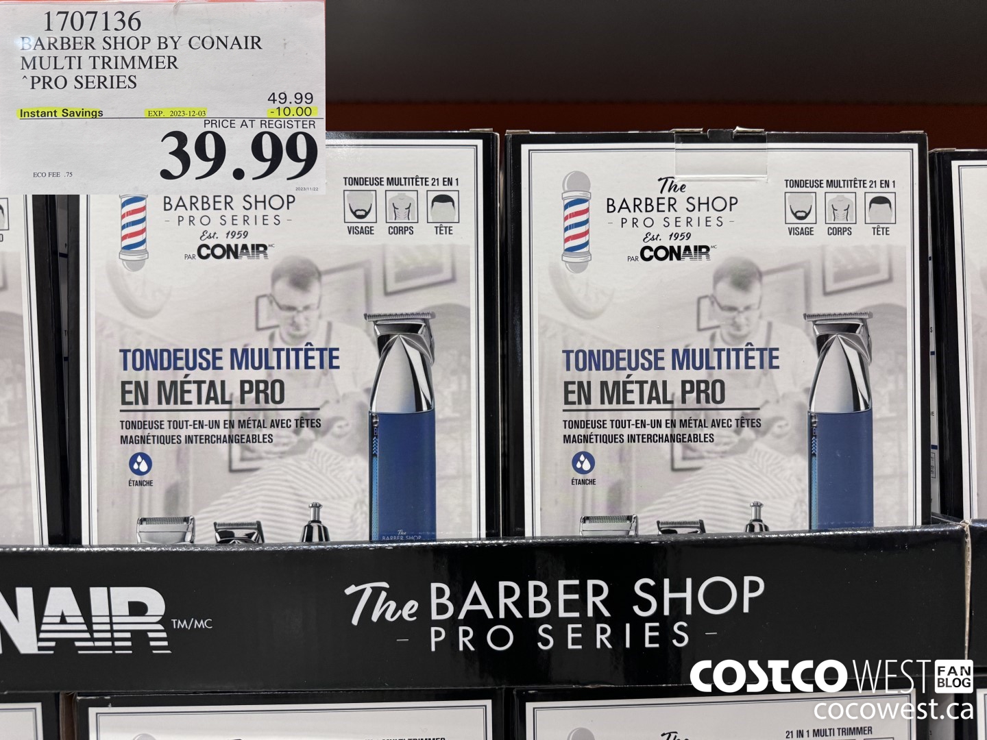 1707136 BARBER SHOP BY CONAIR MULTI TRIMMER PRO SERIES ($10.00 INSTANT SAVINGS EXPIRES ON 2023-12-03) $39.99