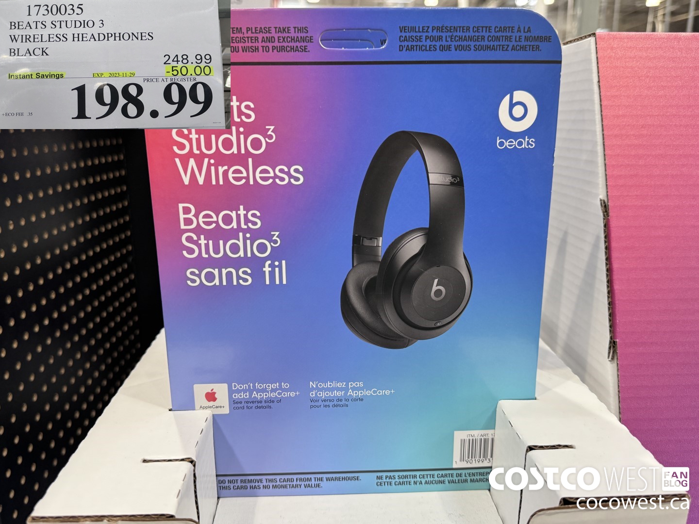 1730035 BEATS STUDIO 3 WIRELESS HEADPHONES BLACK ($50.00 INSTANT SAVINGS EXPIRES ON 2023-11-29) $198.99