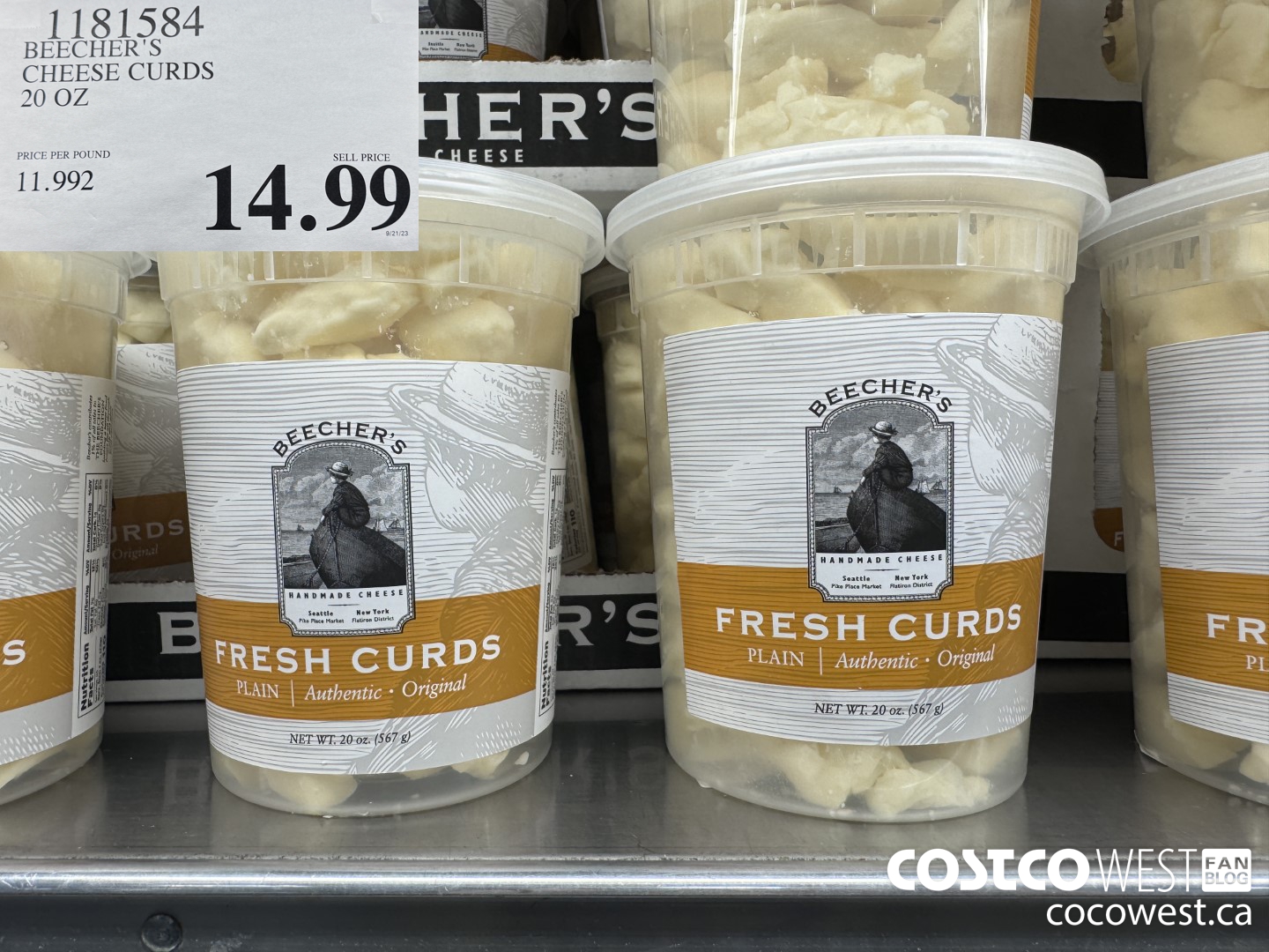 1181584 BEECHER'S CHEESE CURDS 20 OZ $14.99