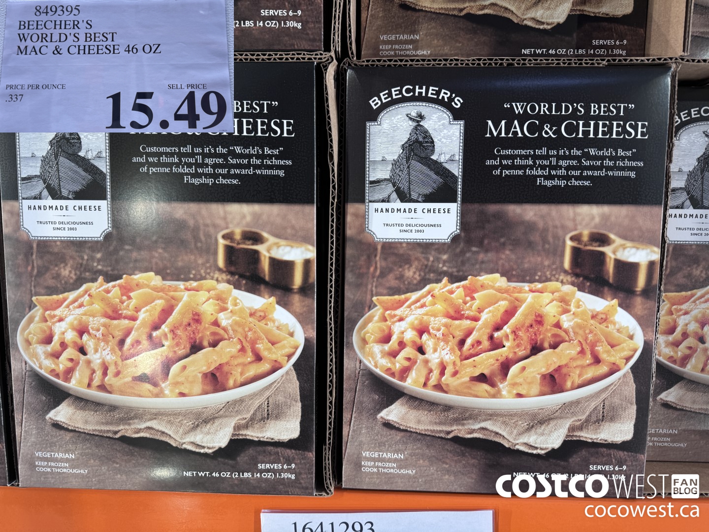 849395 BEECHER'S WORLD'S BEST MAC & CHEESE 46 OZ $15.49