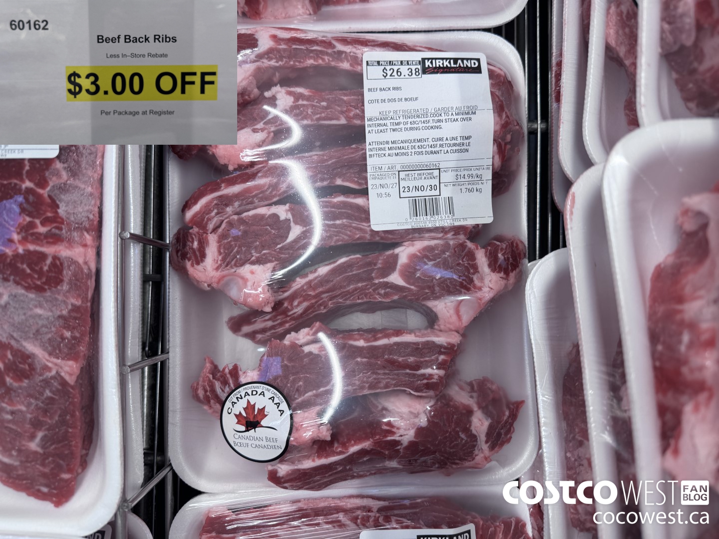 60162 BEEF BACK RIBS ($3.00 INSTANT SAVINGS)