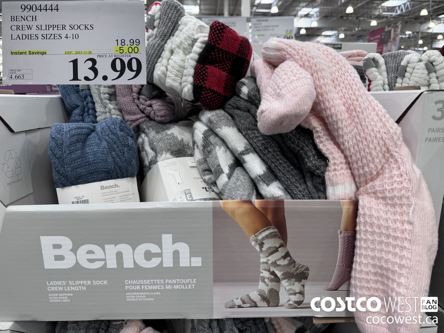 9904444 BENCH CREW SLIPPER SOCK 3PK LADIES SIZES 4-10 ($5.00 INSTANT SAVINGS EXPIRES ON 2023-11-26) $13.99