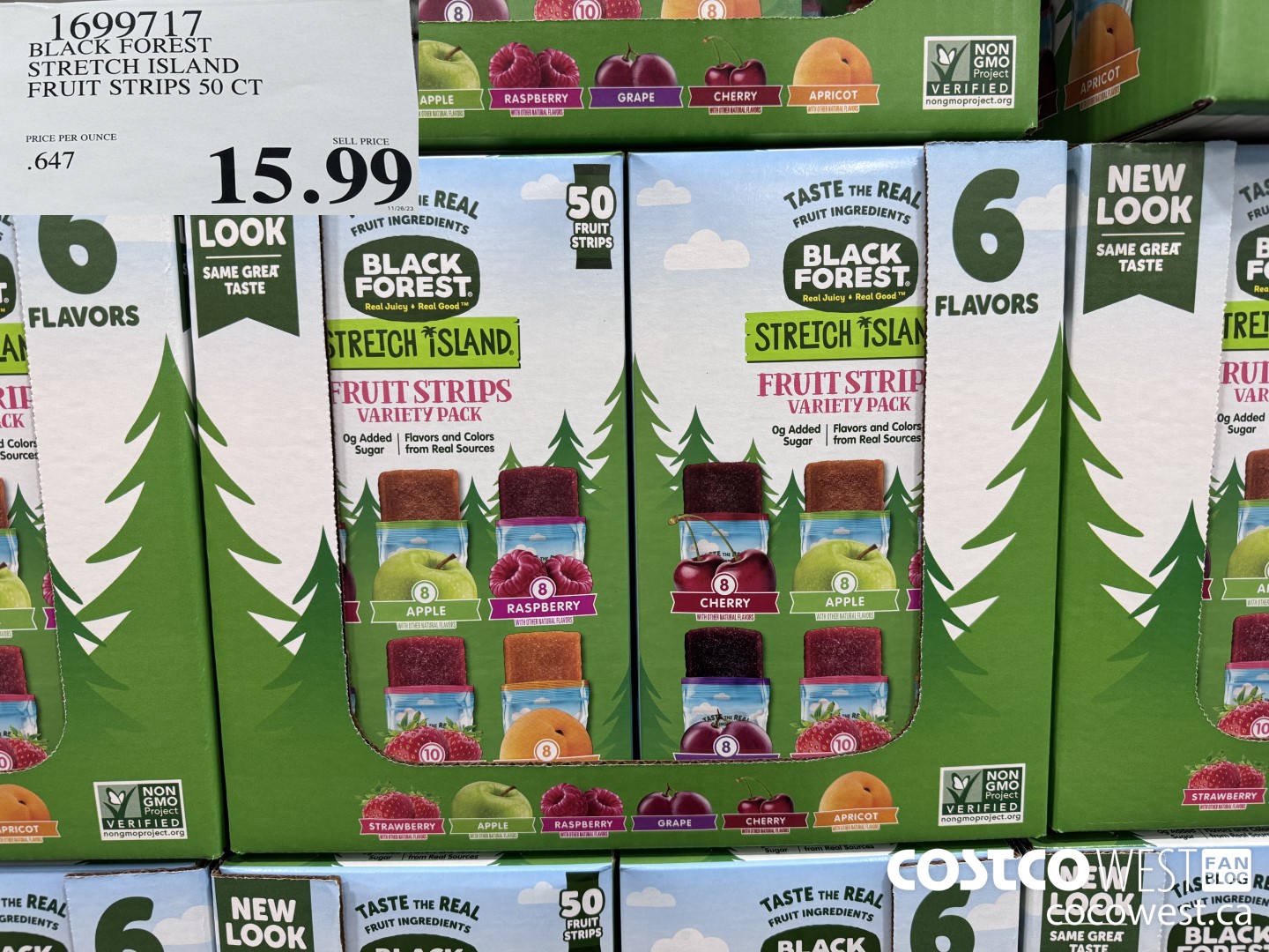 1699717 BLACK FOREST STRETCH ISLAND FRUIT STRIPS 50 CT $15.99