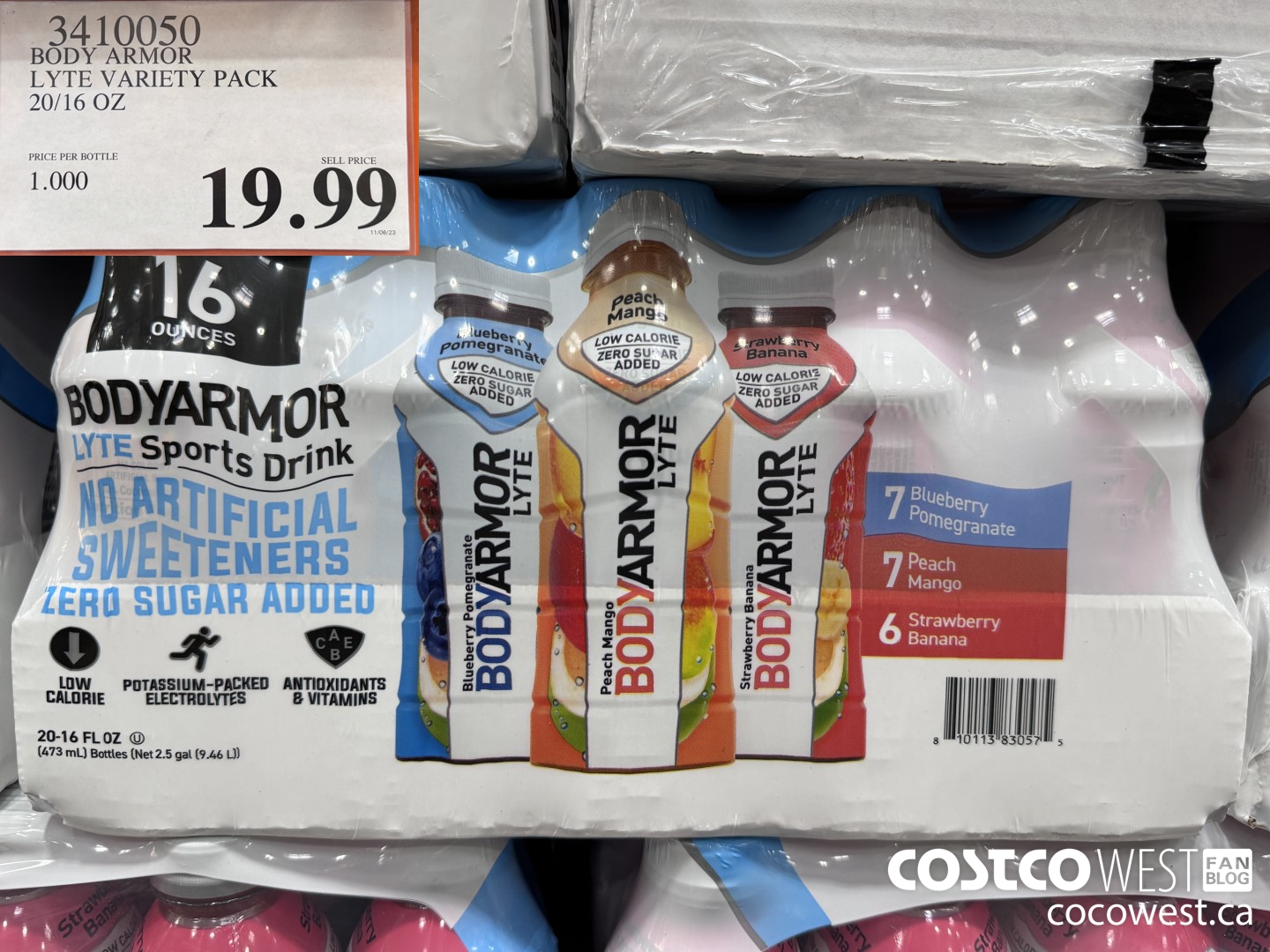 3410050 BODY ARMOR LYTE VARIETY PACK 20/16 OZ $19.99